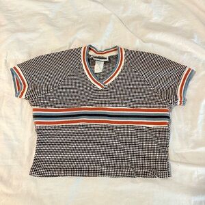 Next Era Black and White Checkered Crop Top